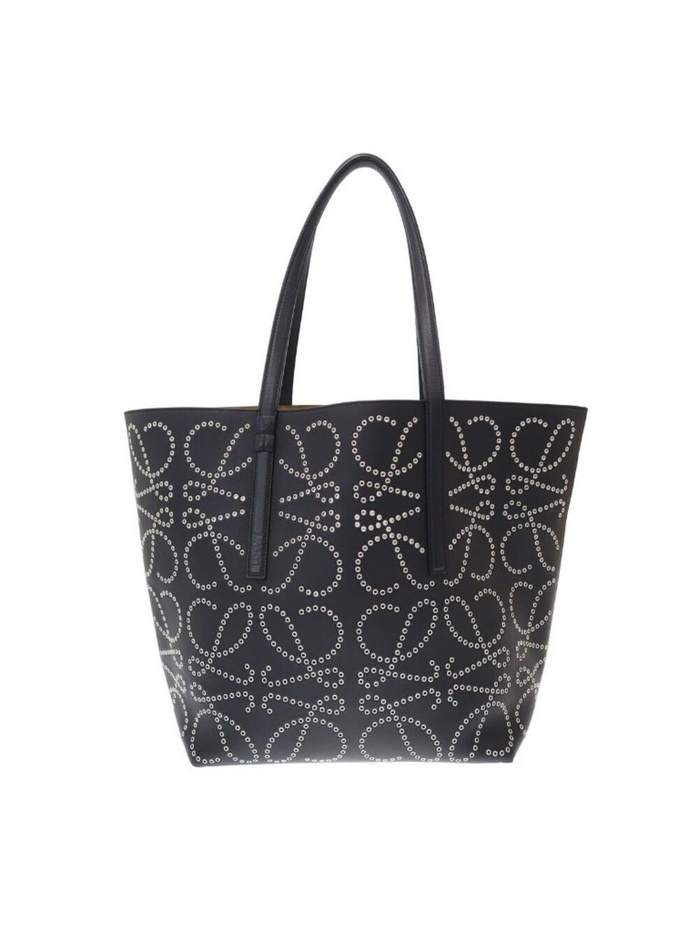 Loewe Anagram Studded Leather Tote Bag Black